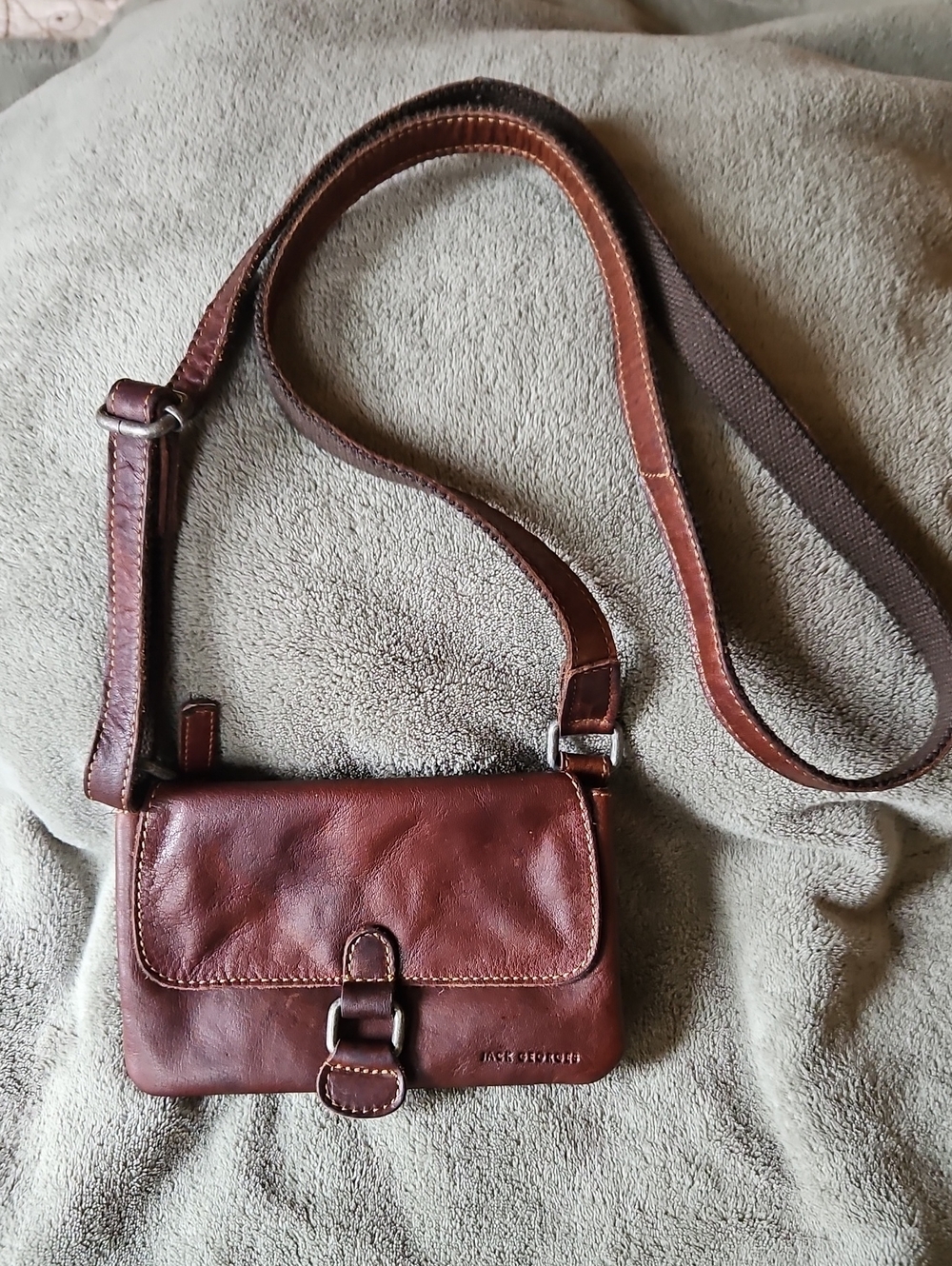Jack George Leather Crossbody Bag